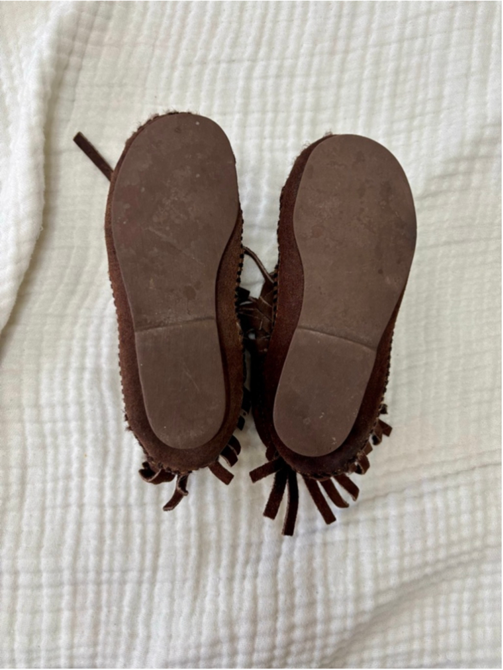 Baby Unbranded Brown Moccasins suede Leather - Picture 5 of 9